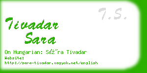 tivadar sara business card